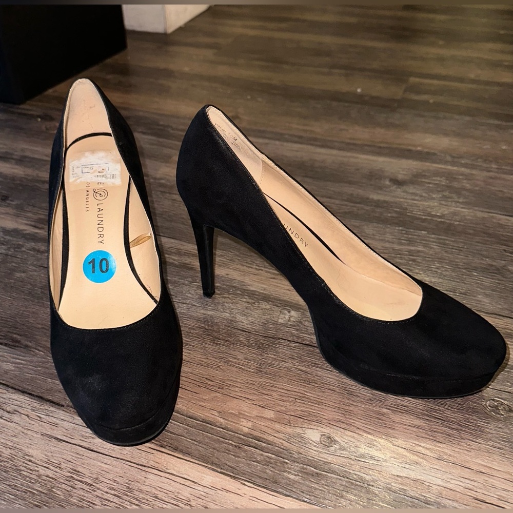 Chinese Laundry Black Suede Platform Pumps size 10 - Picture 2 of 9
